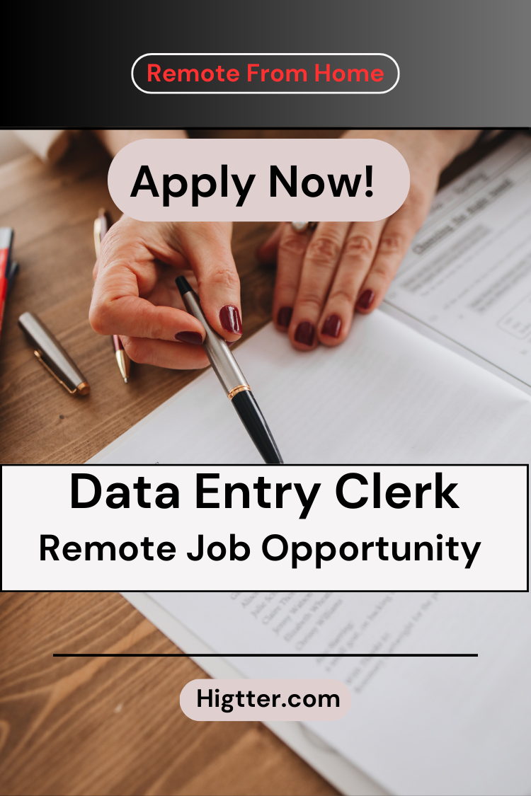 Data Entry Clerk - Remote Job Opportunity