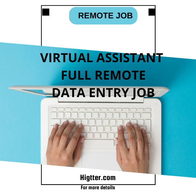 Virtual Assistant – Full Remote Data Entry Job