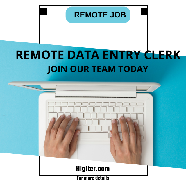 Remote Data Entry Clerk – Join Our Team Today!